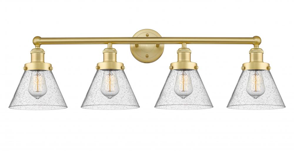 Cone - 4 Light - 35 inch - Satin Gold - Bath Vanity Light