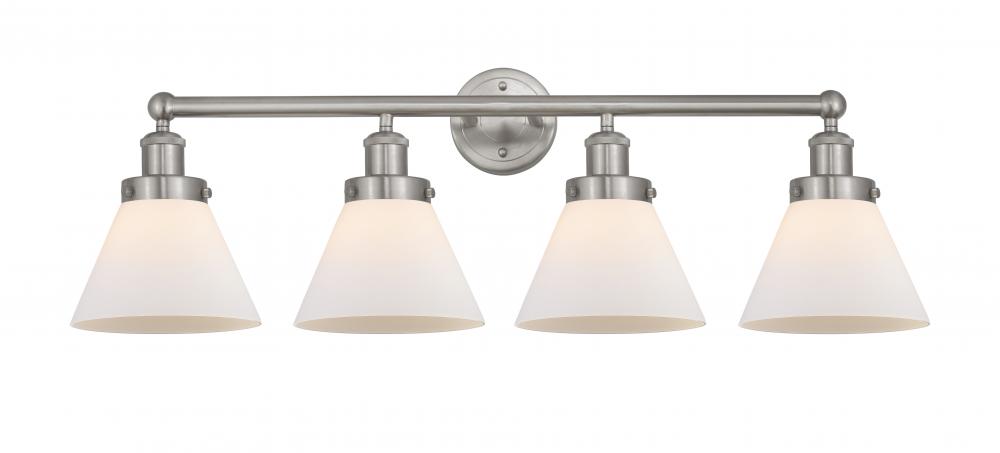 Cone - 4 Light - 35 inch - Brushed Satin Nickel - Bath Vanity Light