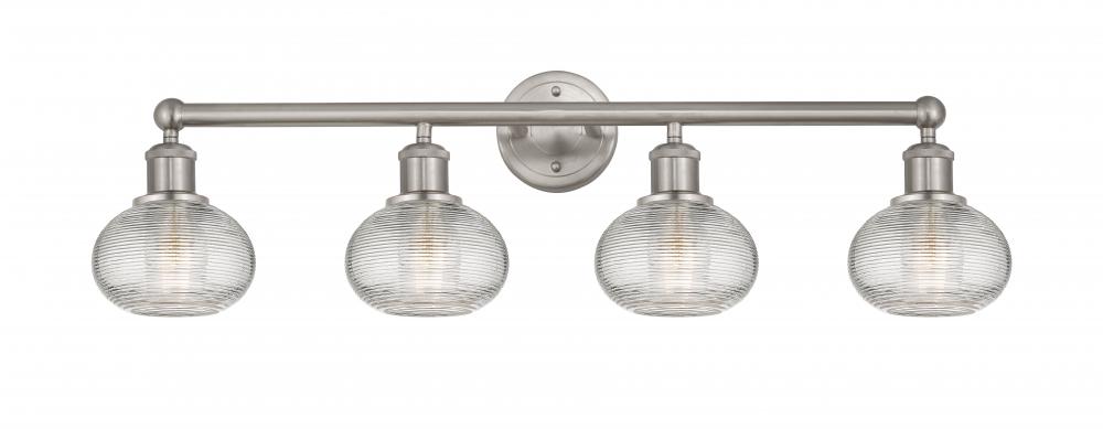 Ithaca - 4 Light - 33 inch - Brushed Satin Nickel - Bath Vanity Light