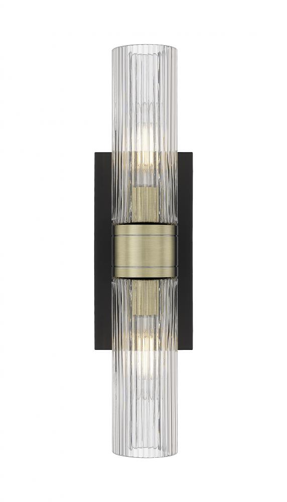 Boreas - 2 Light - 18 inch - Black Antique Brass - Bath Vanity Light