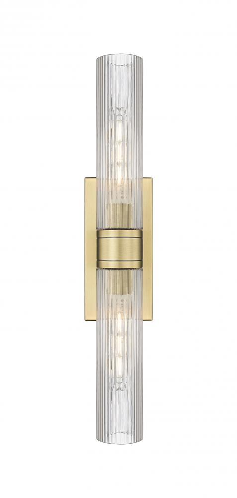 Boreas - 2 Light - 24 inch - Brushed Brass - Bath Vanity Light