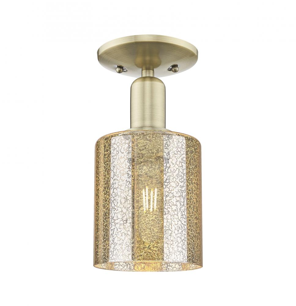 Cobbleskill - 1 Light - 5 inch - Polished Nickel - Semi-Flush Mount