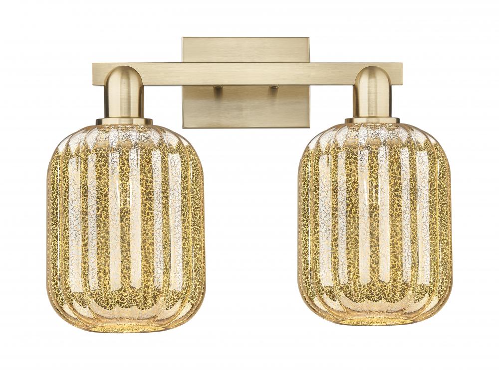 Preston Cylinder - 2 Light - 16 inch - Champagne Bronze - Bath Vanity Light