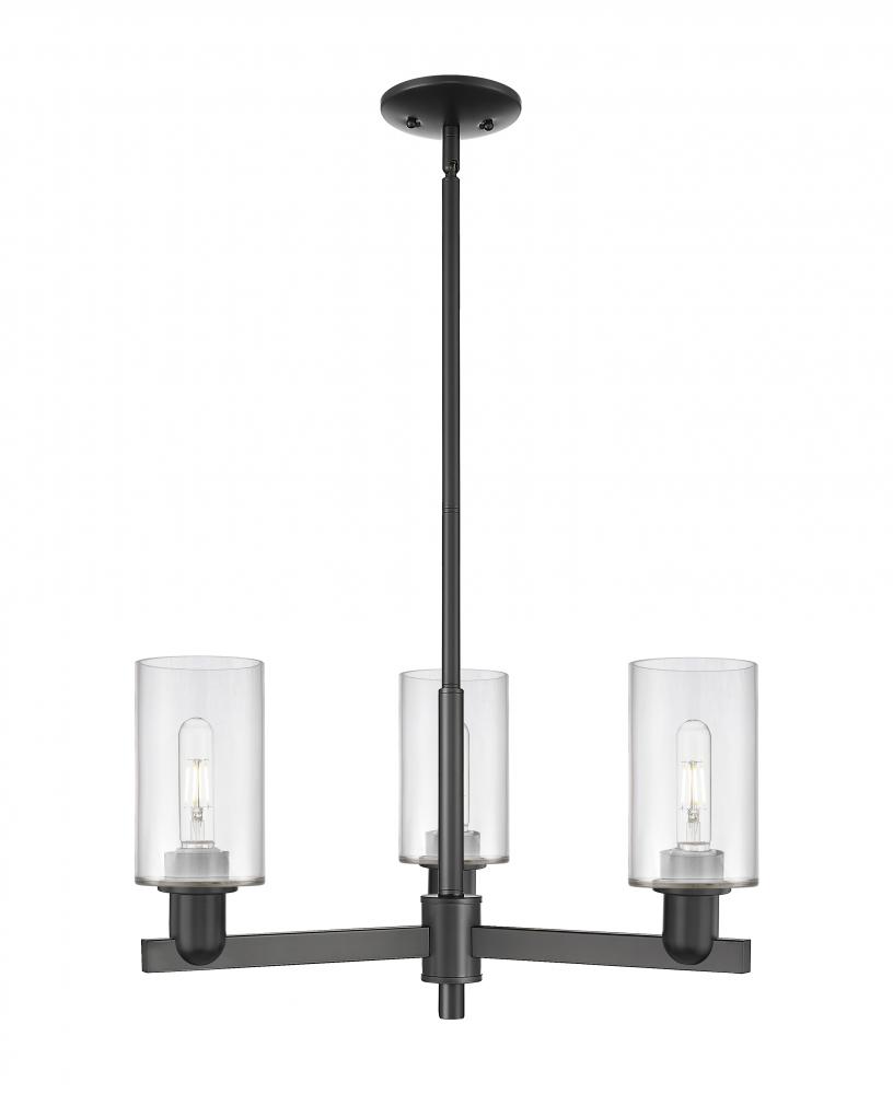 Clymer - 3 Light - 26 inch - Matte Black - Stem hung - Flush Mount