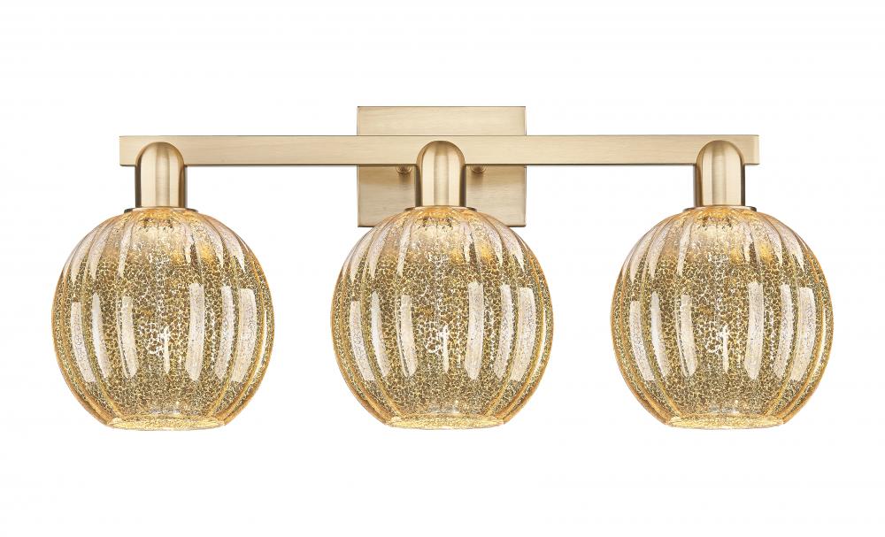 Preston Globe - 3 Light - 26 inch - Champagne Bronze - Bath Vanity Light