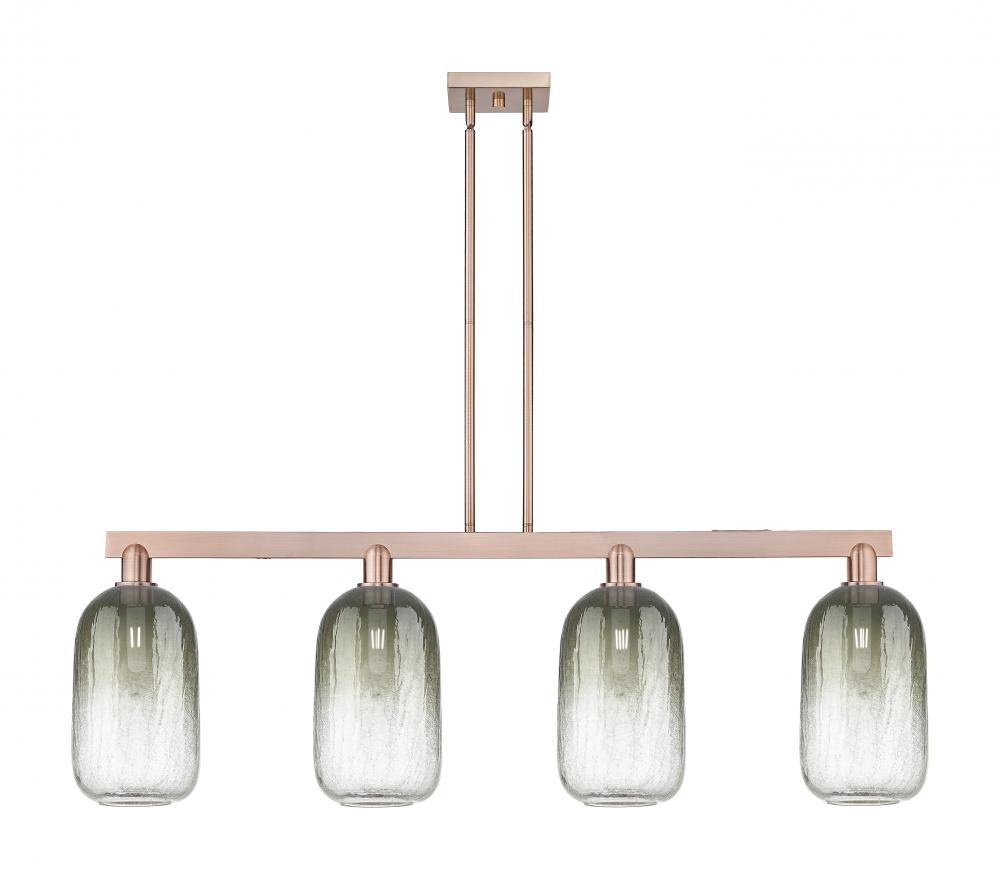 Brookhaven Cloche - 4 Light - 48 inch - Antique Copper - Cord hung - Island Light