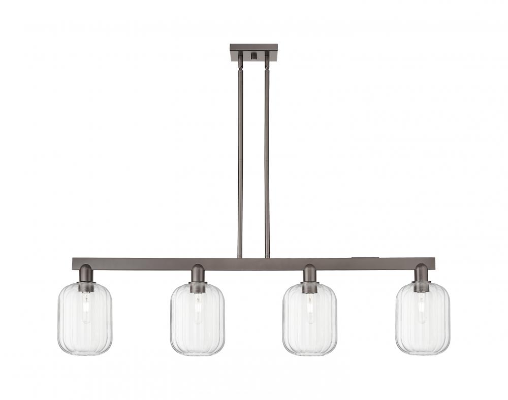 Preston Cylinder - 4 Light - 48 inch - Oil Rubbed Bronze - Cord hung - Island Light