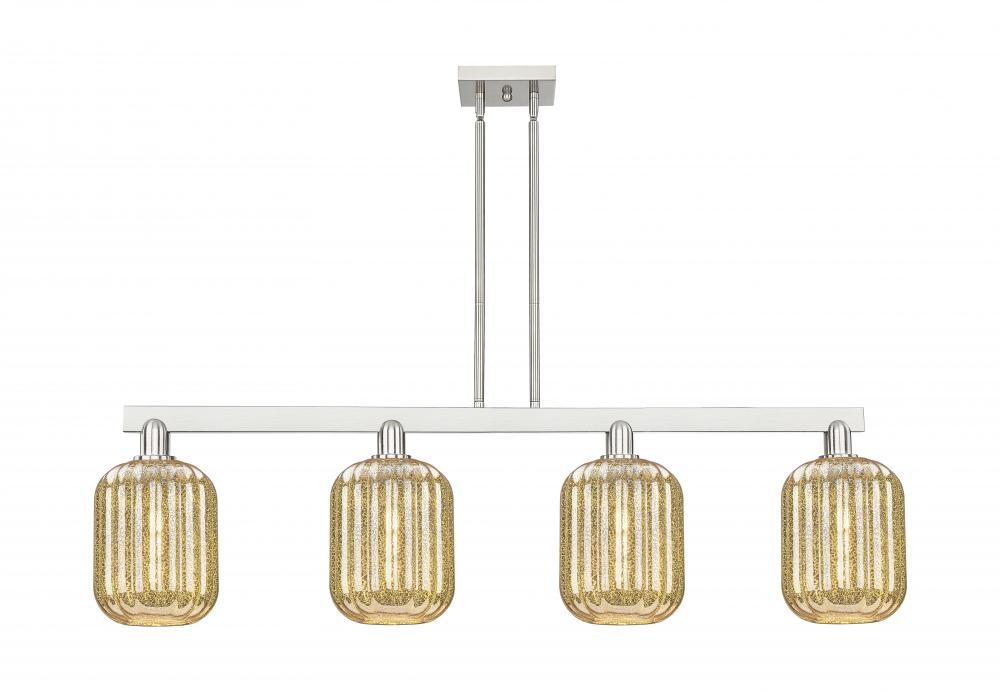 Preston Cylinder - 4 Light - 48 inch - Brushed Satin Nickel - Cord hung - Island Light