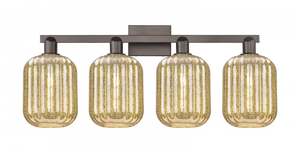 Preston Cylinder - 4 Light - 36 inch - Oil Rubbed Bronze - Bath Vanity Light