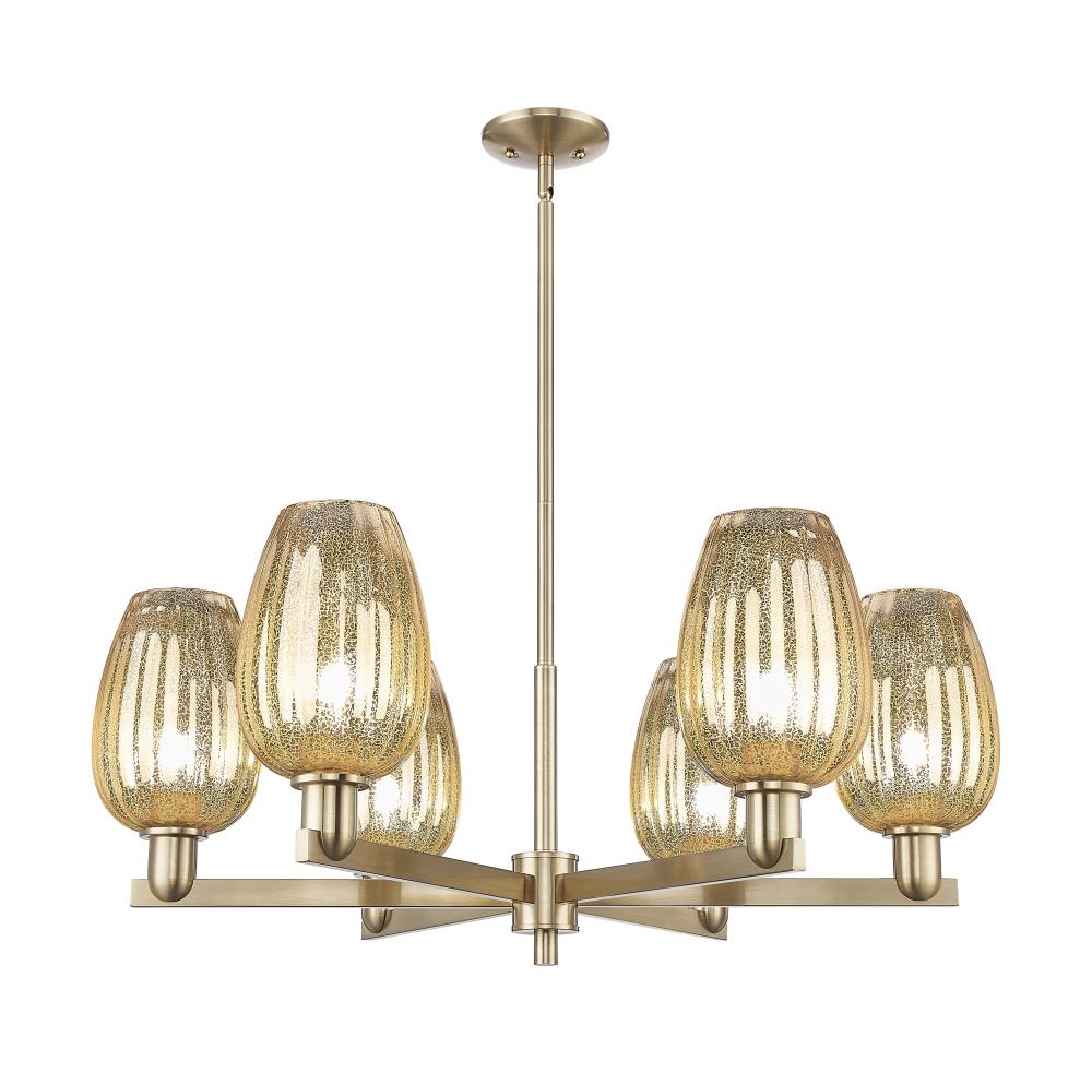 Preston Flute - 6 Light - 24 inch - Champagne Bronze - Chandelier