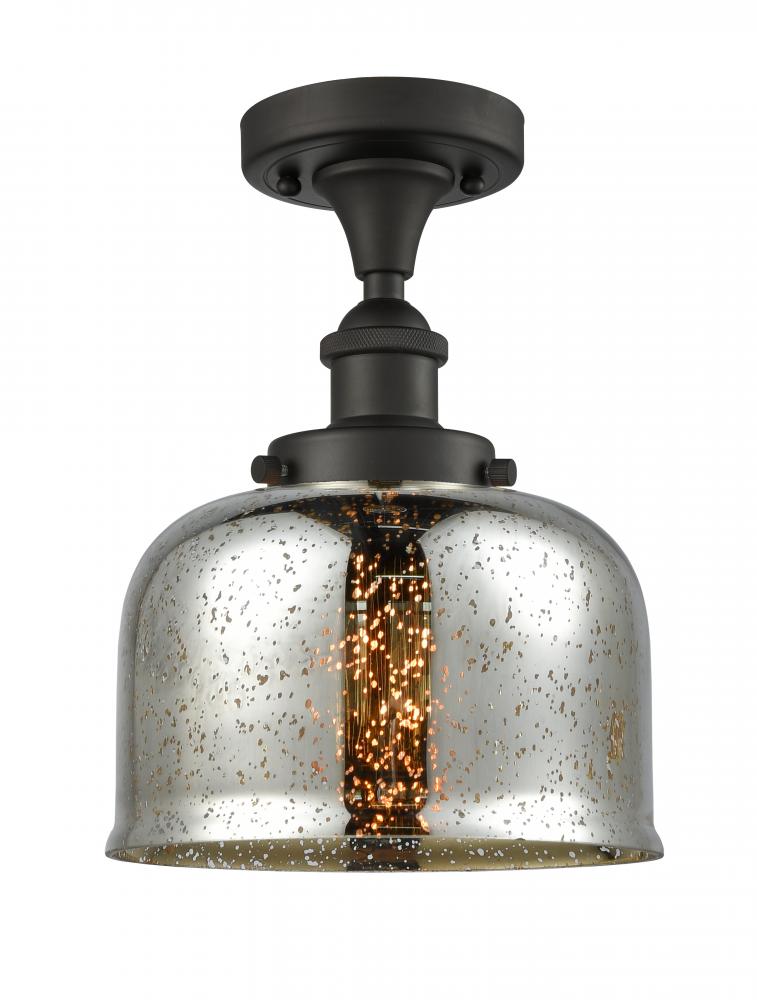 Bell - 1 Light - 8 inch - Oil Rubbed Bronze - Semi-Flush Mount