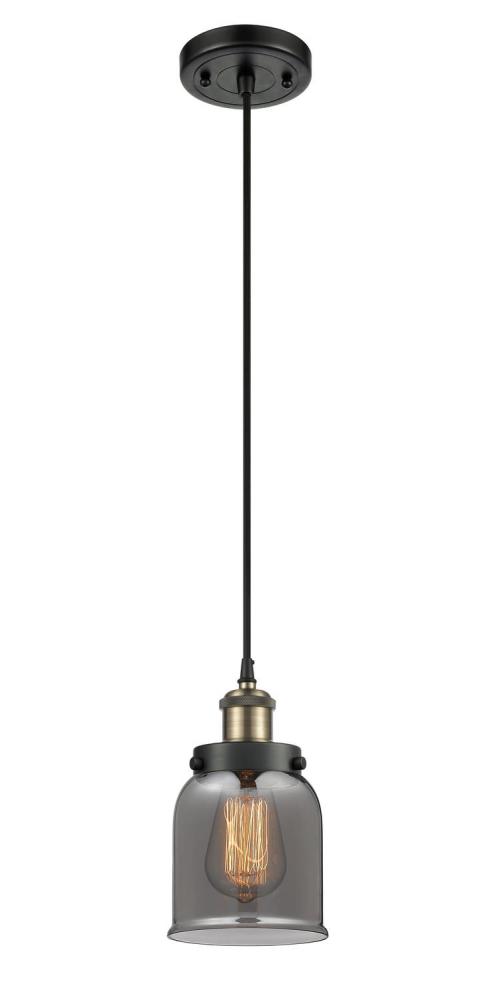 Bell - 1 Light - 5 inch - Black Antique Brass - Cord hung - Mini Pendant