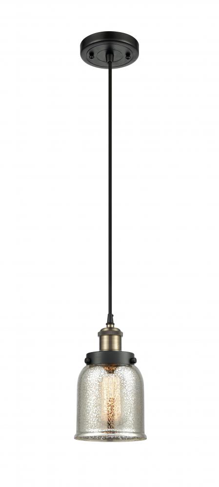 Bell - 1 Light - 5 inch - Black Antique Brass - Cord hung - Mini Pendant