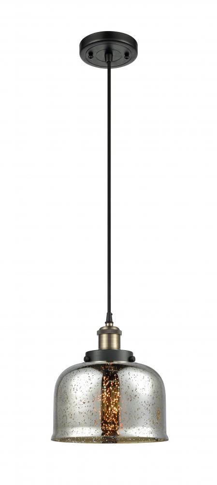 Bell - 1 Light - 8 inch - Black Antique Brass - Cord hung - Mini Pendant