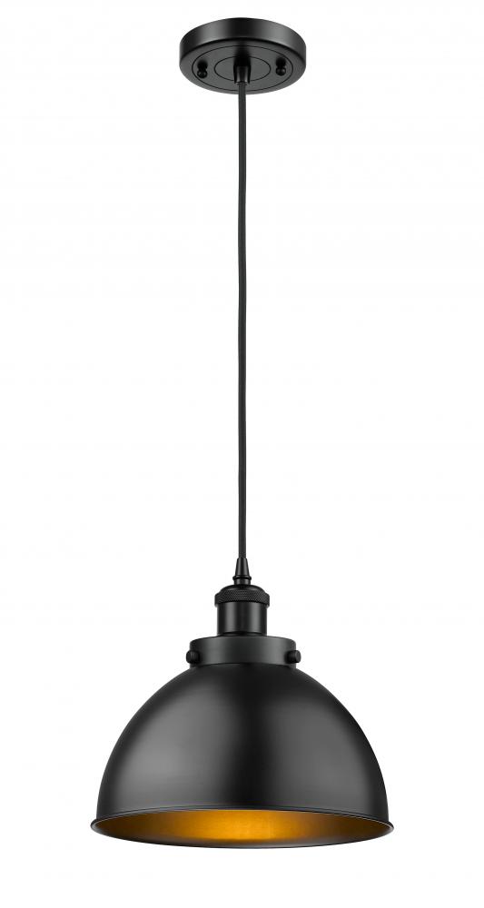 Derby - 1 Light - 10 inch - Matte Black - Cord hung - Mini Pendant