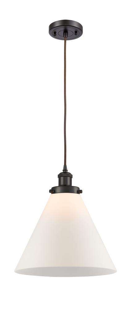 Cone - 1 Light - 12 inch - Oil Rubbed Bronze - Cord hung - Mini Pendant