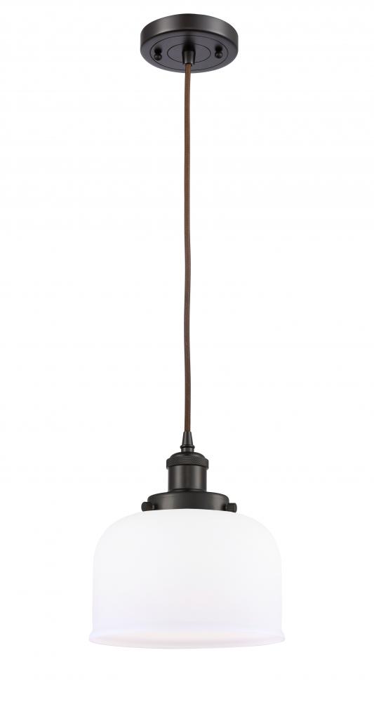 Bell - 1 Light - 8 inch - Oil Rubbed Bronze - Cord hung - Mini Pendant