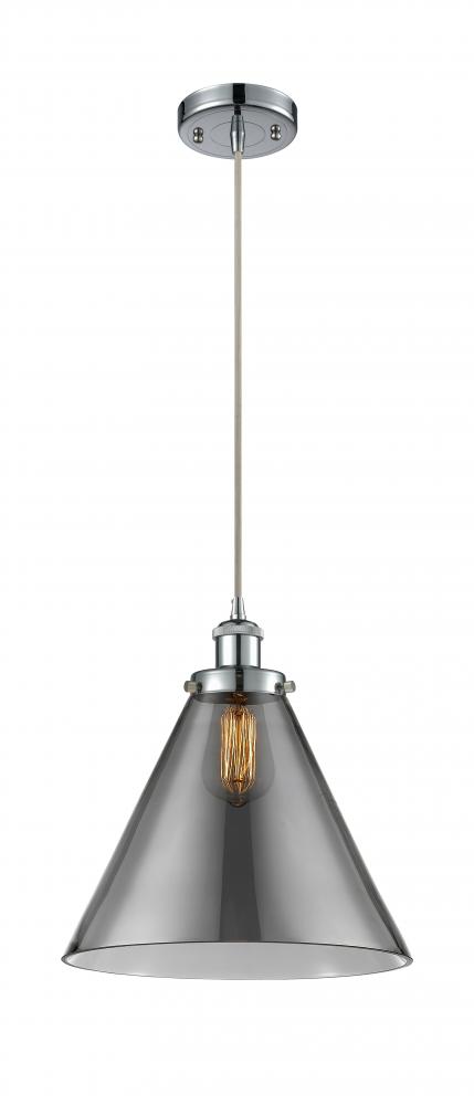 Cone - 1 Light - 12 inch - Polished Chrome - Cord hung - Mini Pendant