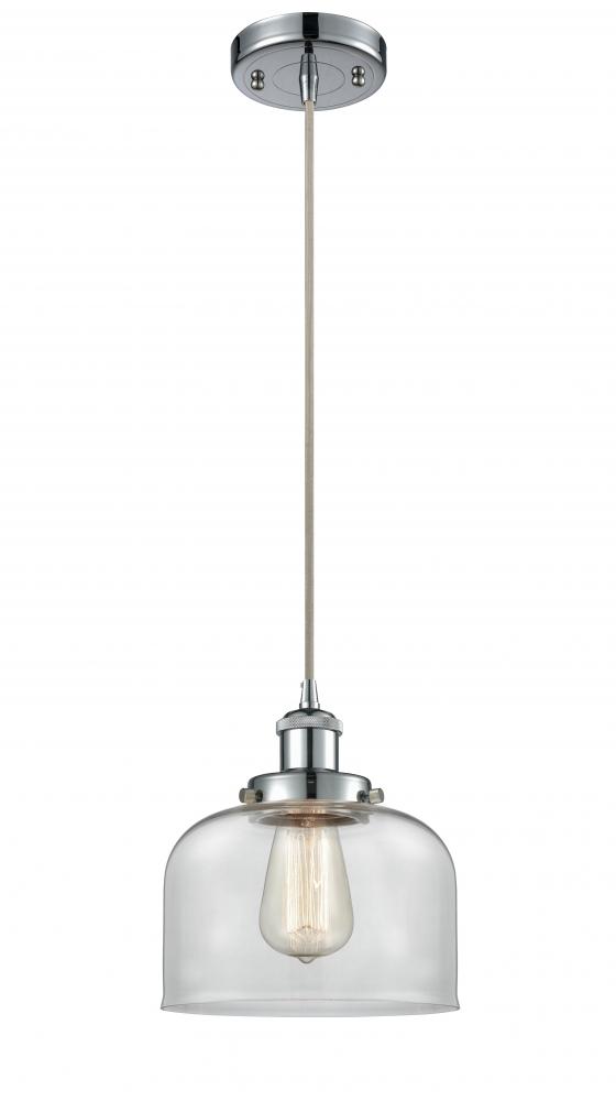 Bell - 1 Light - 8 inch - Polished Chrome - Cord hung - Mini Pendant