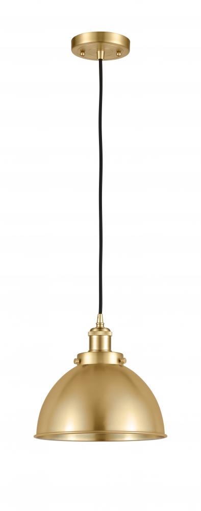 Derby - 1 Light - 10 inch - Satin Gold - Cord hung - Mini Pendant