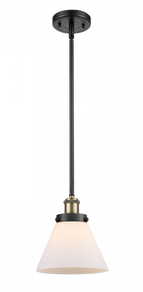 Cone - 1 Light - 8 inch - Black Antique Brass - Mini Pendant