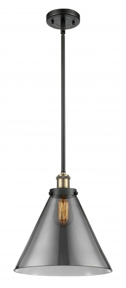 Cone - 1 Light - 12 inch - Black Antique Brass - Mini Pendant