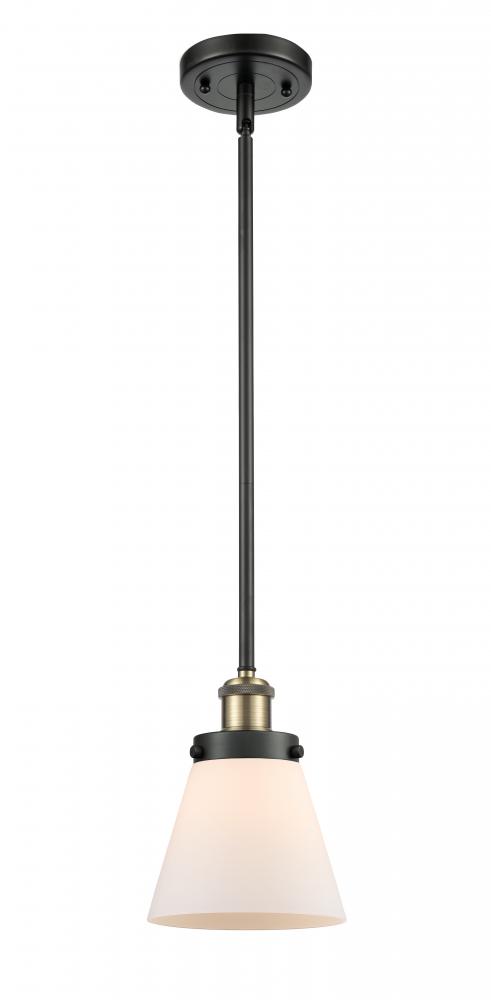 Cone - 1 Light - 6 inch - Black Antique Brass - Mini Pendant