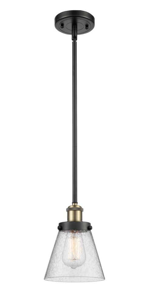 Cone - 1 Light - 6 inch - Black Antique Brass - Mini Pendant