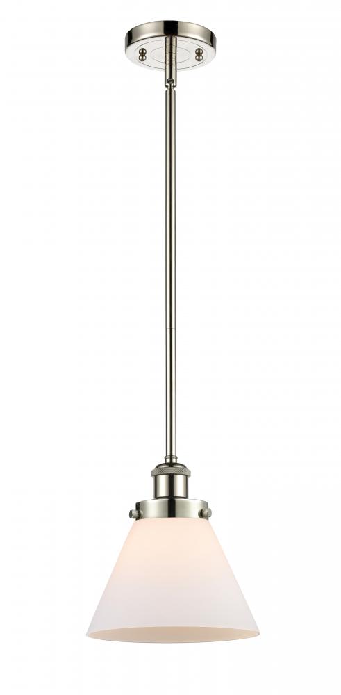 Cone - 1 Light - 8 inch - Polished Nickel - Mini Pendant