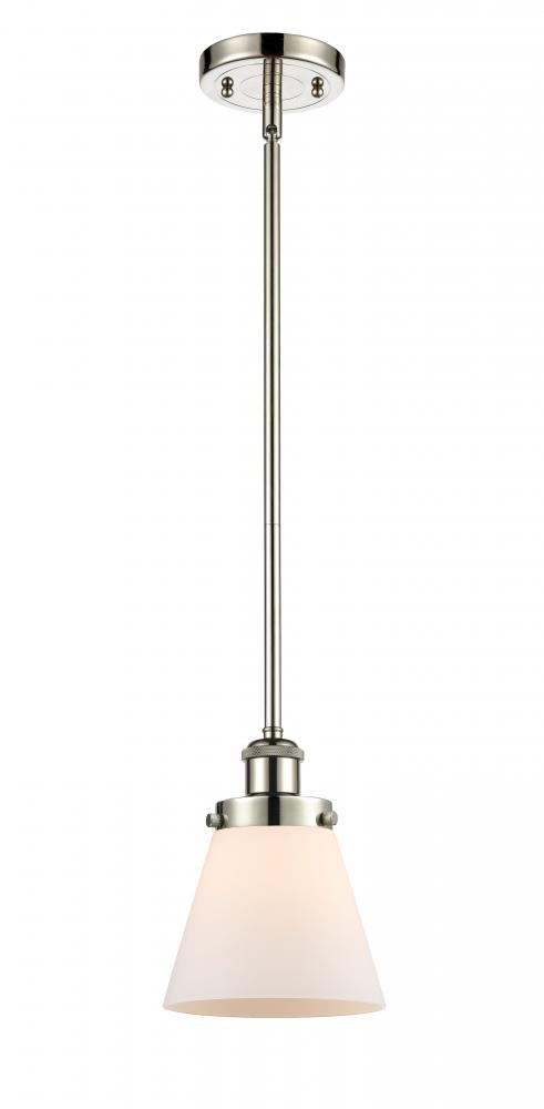 Cone - 1 Light - 6 inch - Polished Nickel - Mini Pendant