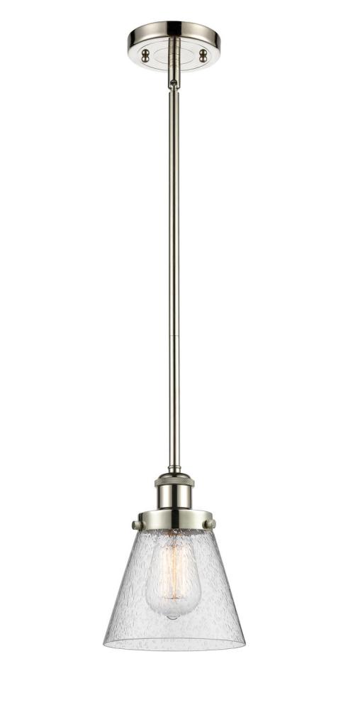 Cone - 1 Light - 6 inch - Polished Nickel - Mini Pendant