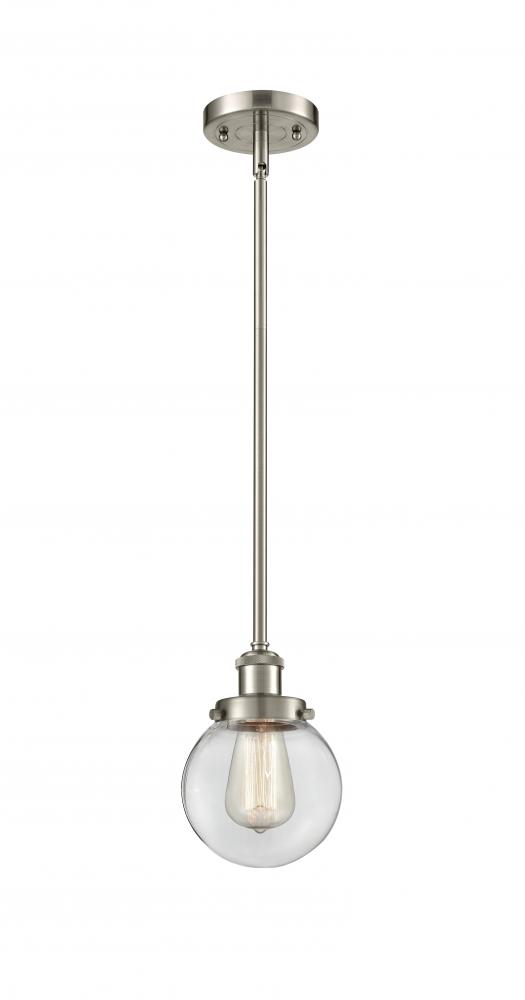 Beacon - 1 Light - 6 inch - Brushed Satin Nickel - Mini Pendant