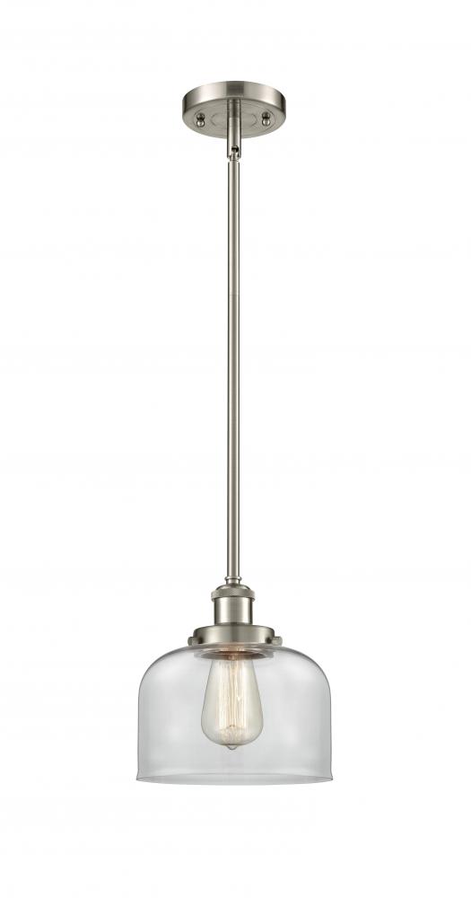 Bell - 1 Light - 8 inch - Brushed Satin Nickel - Mini Pendant