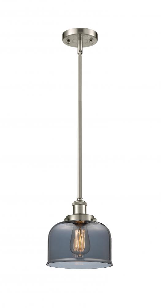 Bell - 1 Light - 8 inch - Brushed Satin Nickel - Mini Pendant