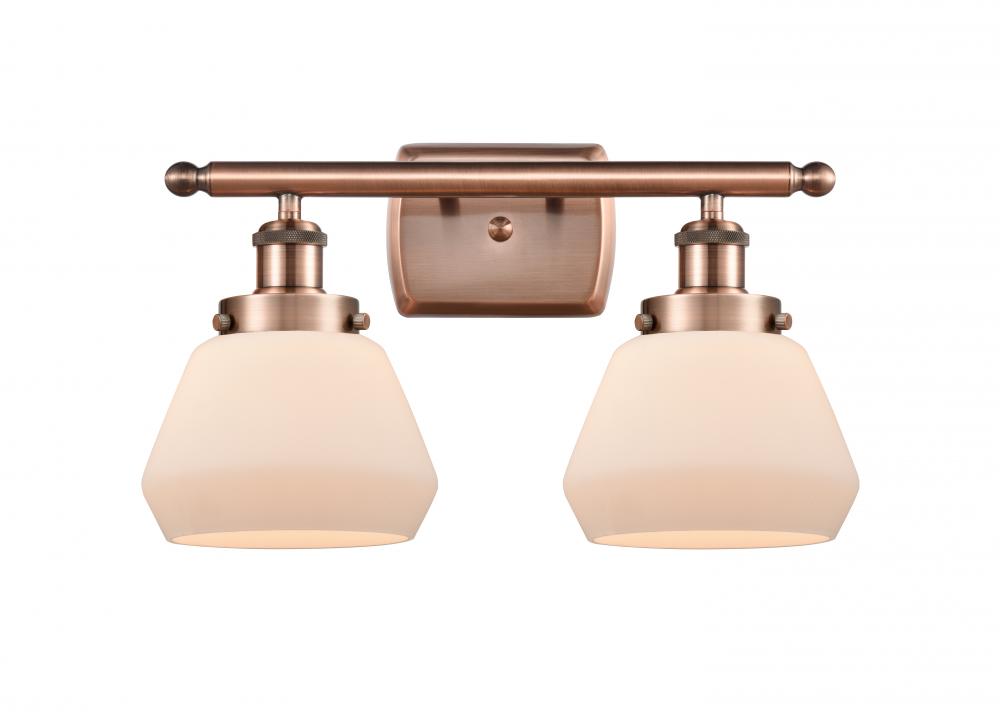 Fulton - 2 Light - 16 inch - Antique Copper - Bath Vanity Light