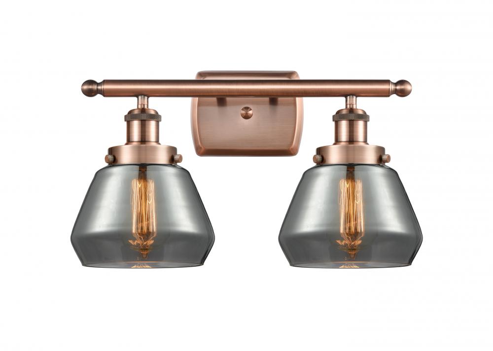 Fulton - 2 Light - 16 inch - Antique Copper - Bath Vanity Light