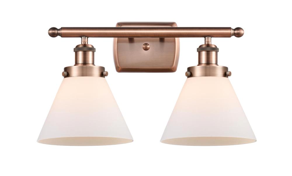 Cone - 2 Light - 18 inch - Antique Copper - Bath Vanity Light