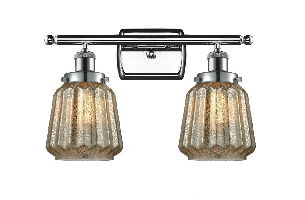 Chatham - 2 Light - 16 inch - Polished Chrome - Bath Vanity Light