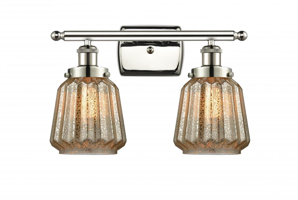 Chatham - 2 Light - 16 inch - Polished Nickel - Bath Vanity Light