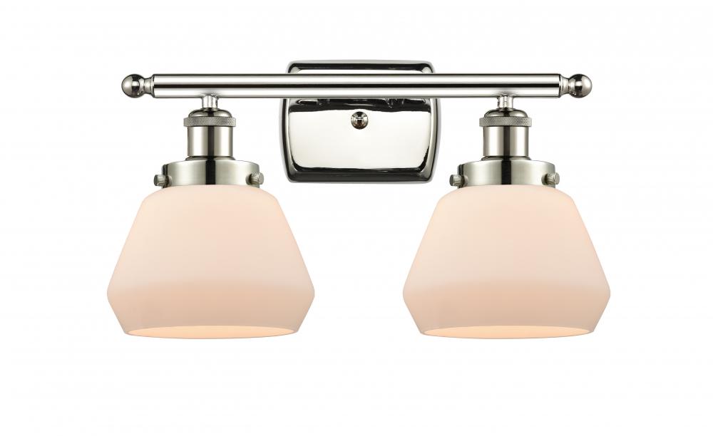 Fulton - 2 Light - 16 inch - Polished Nickel - Bath Vanity Light