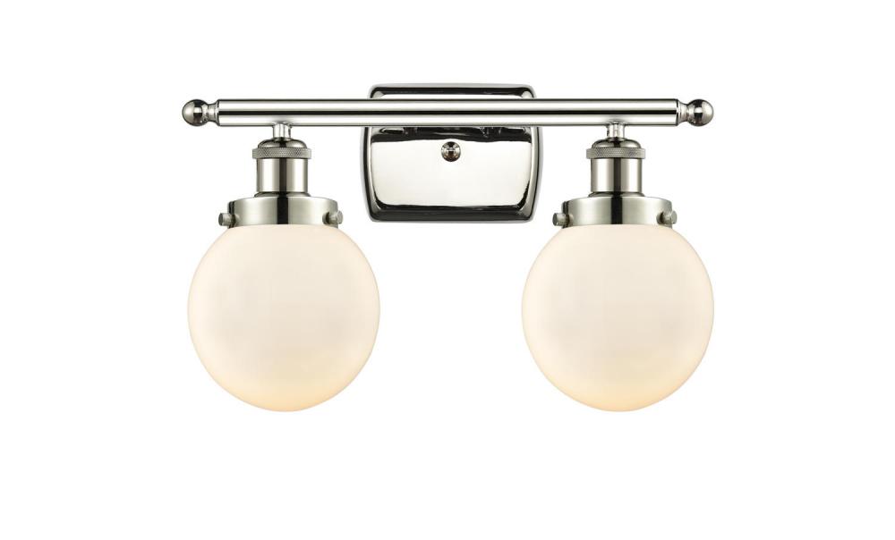 Beacon - 2 Light - 16 inch - Polished Nickel - Bath Vanity Light