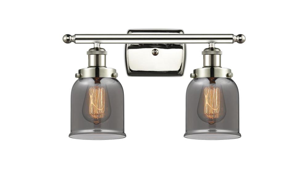 Bell - 2 Light - 16 inch - Polished Nickel - Bath Vanity Light