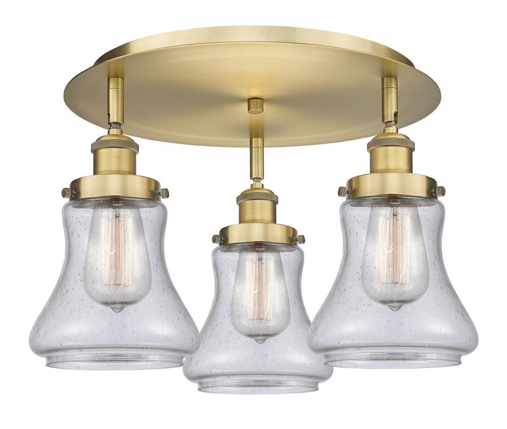 Bellmont - 3 Light - 18 inch - Brushed Brass - Flush Mount