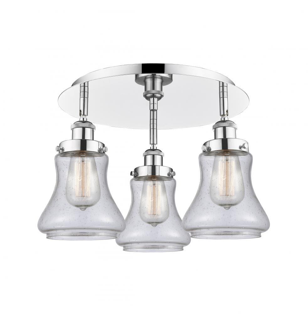 Bellmont - 3 Light - 18 inch - Polished Chrome - Flush Mount