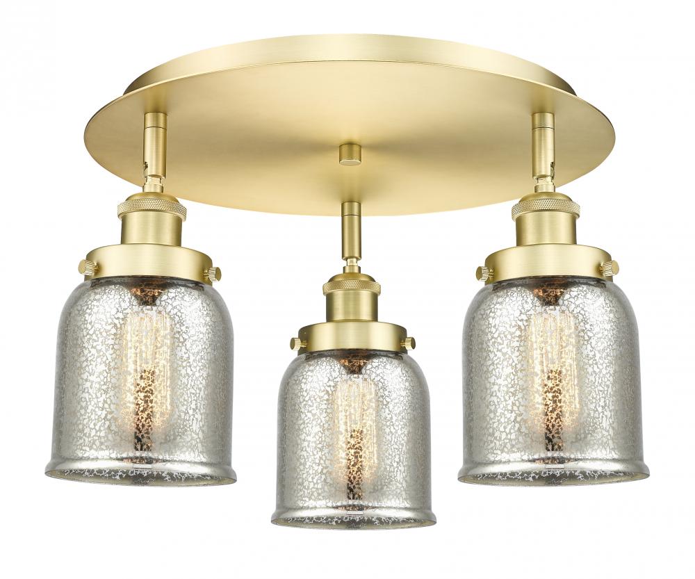 Cone - 3 Light - 17 inch - Satin Gold - Flush Mount