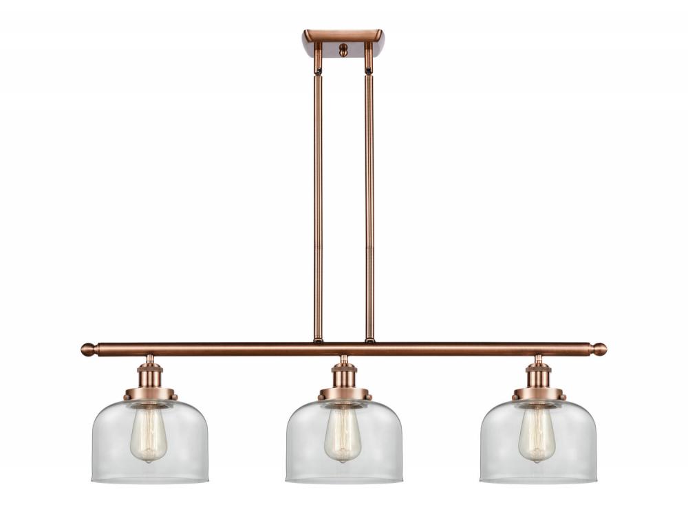 Bell - 3 Light - 36 inch - Antique Copper - Stem Hung - Island Light