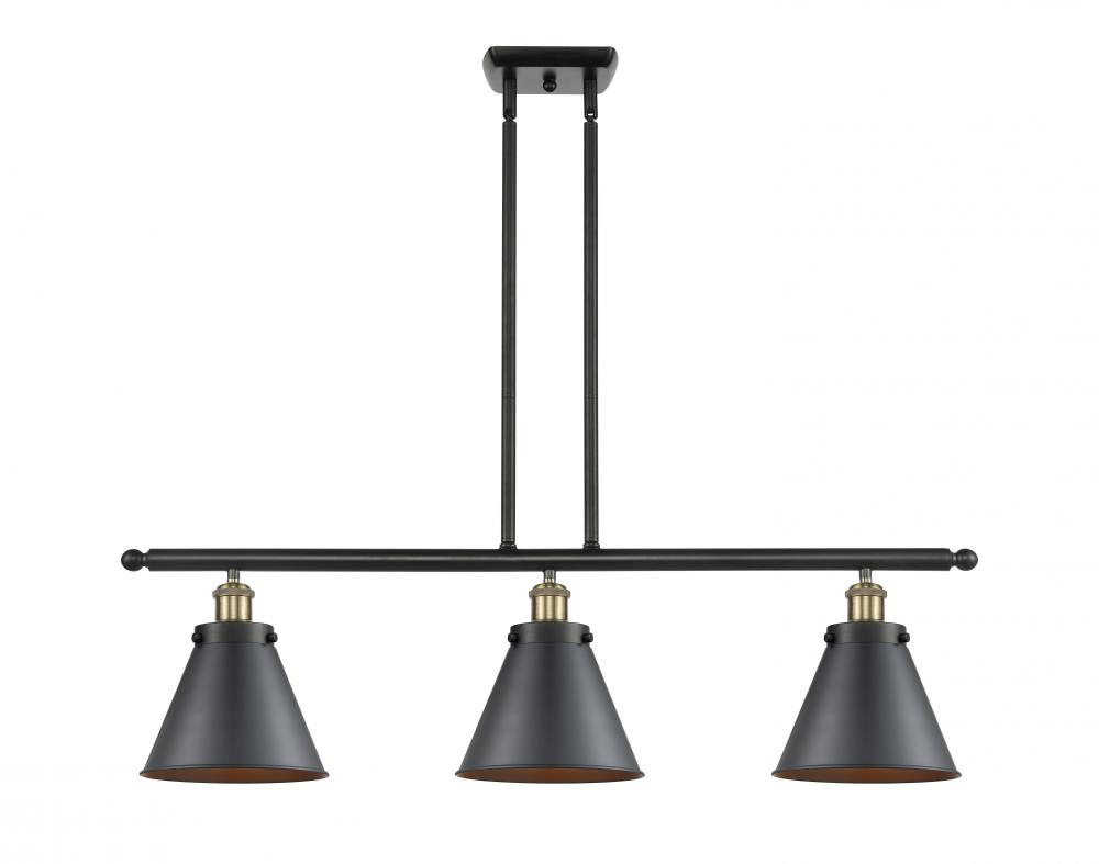 Appalachian - 3 Light - 36 inch - Black Antique Brass - Stem Hung - Island Light