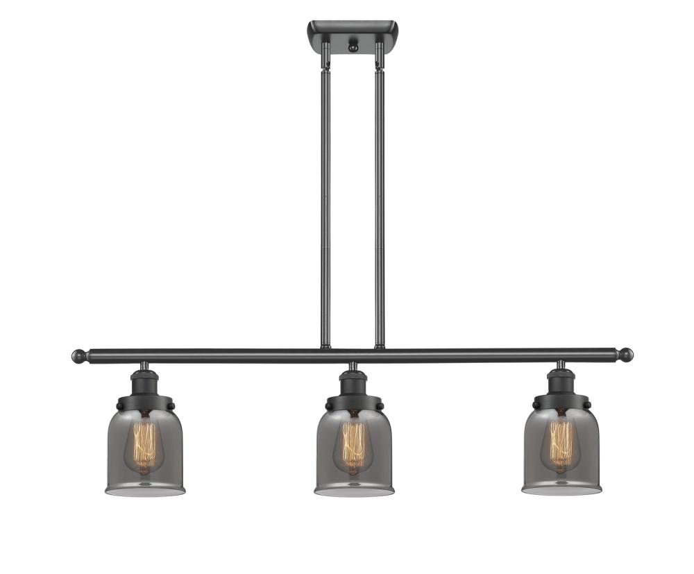 Bell - 3 Light - 36 inch - Matte Black - Stem Hung - Island Light