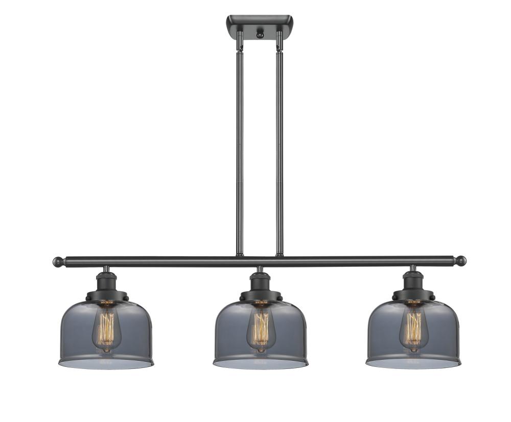 Bell - 3 Light - 36 inch - Matte Black - Stem Hung - Island Light