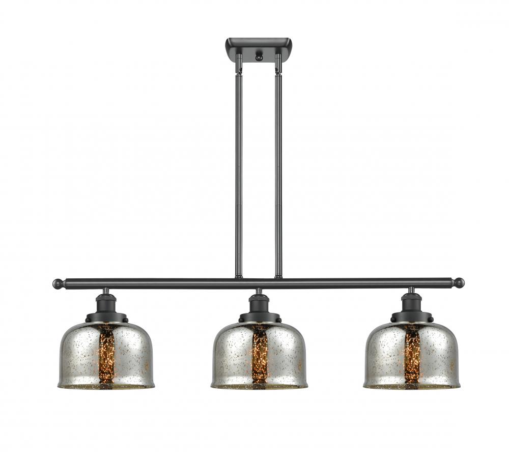 Bell - 3 Light - 36 inch - Matte Black - Stem Hung - Island Light